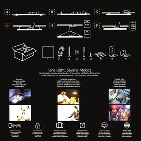 Eglo 32734 - LED RGBW stmievateľný povrchový panel SALOBRENA-C 34W/230V biela + diaľkový ovládač