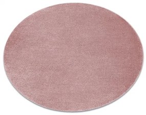 Okrúhly koberec SOFTY Jednotný, Jednobarevný, ružová Veľkosť: kruh 120 cm