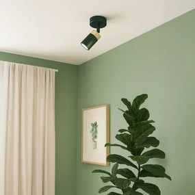 Brilagi - Nástenné bodové svietidlo POKER 1xGU10/25W/230V zelená