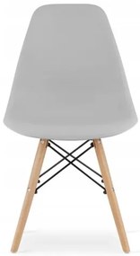 Jedálenská zostava TODI 60cm okrúhly stolový set biely + 2 stoličky OSAKA sivé