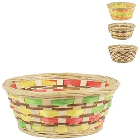 Dekoračný košík MANDO z bambusu ø 19 cm, farebný