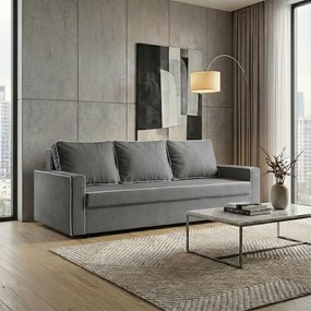 Trojmiestna pohovka s funkciou spania MIMI Sivá/biela