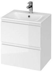 Cersanit Moduo, závesná umývadlová skrinka + umývadlo 50cm, biela lesklá, S801-312-DSM