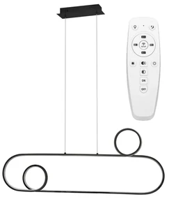 Toolight - LED stropné svietidlo APP808-CP, čierna, OSW-09885