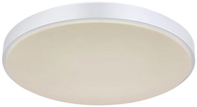 GLOBO Stropné LED svietidlo na diaľkové ovládanie SONNY, 24W, stmievateľné, 51cm, okrúhle, strieborné