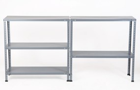 Skrutkové kovové regály 180x90x40cm, 5 políc, 80 kg na policu