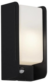 Briloner 3017-015 - Vonkajšie nástenné svietidlo so senzorom 1xE27/12W/230V IP44