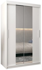 Šatníková skriňa 120 cm Toki 1 (Biela matná + Biela matná). Akcia -20%. Vlastná spoľahlivá doprava až k Vám domov. 1064887