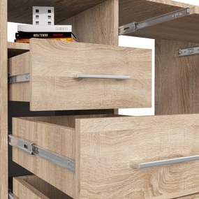 Volně stojící psací stůl Ana 124 cm dub sonoma