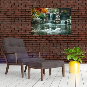 Obraz - Ázijské jazierko (90x60 cm)