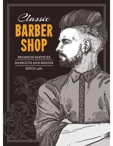 Ceduľa Barbershop - Classic