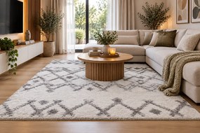 Koberec Boho 590 CREAM/D.GREY rozmery koberec: 160x220 cm