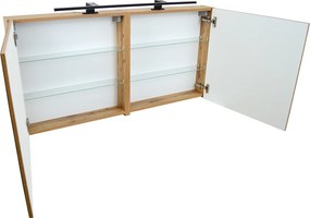 Comodo Zrkadlová skrinka Ideal OW 120 ZS LED-B s osvetlením Any LED 80 B, čierna