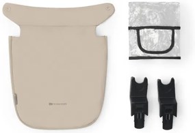 KINDERKRAFT - Kombinovaný kočík 3v1 NEWLY Sand beige + autosedačka MINK PRO