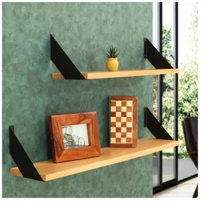 Polica na stenu s konzolou Dana 75 cm DUB