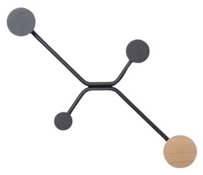 Čierny nástenný vešiak Gazzda Hook