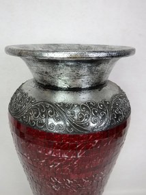 Váza RONA červená, keramika, ručná práca, 80 cm