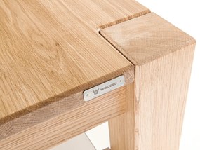 Wooded Konferenčný stolík Denver Glass z masívu DUB 110x65x45cm