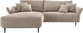 XXXLutz ROHOVÁ SEDAČKA, textil, cappuccino P & B - Sedačky - 002310012360
