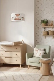 BRILAGI - LED detský luster na lanku BOBO 1xE27/60W/230V pr. 35 cm biela/zvieratká