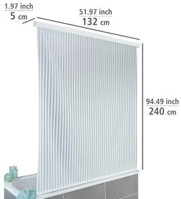WENKO 23864100 - Sprchová roleta 132x240 cm biela