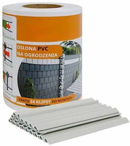 Ekspand Tieniaca fólia na plot 19cm x 35m 450g/m2 Biela + spony 24ks