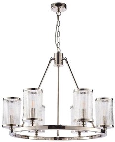 Endon 74128 - Luster na reťazi EASTON 6xE14/6W/230V lesklý chróm