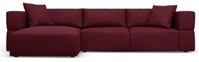 Vínovočervená rohová pohovka, ľavý roh Esther - Milo Casa
