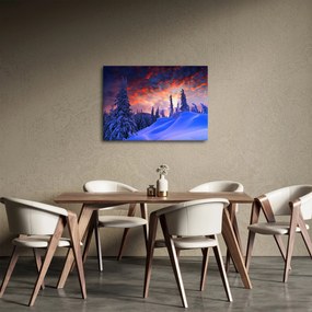 Obraz - Zimný súmrak (70x50 cm)