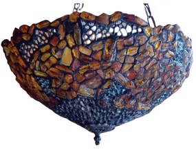 Luster do obývačky Tiffany 40Ø AMBER
