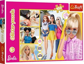 Trefl Glitter Třpytivá Barbie 100 dielov
