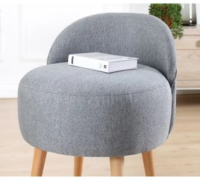 Taburet NIKI, priemer 46 cm, sivý