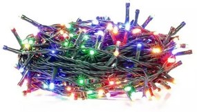 SOLIGHT LED vonkajšie vianočné reťaz, 50 LED, 5m, prívod 3m, 8 funkciou, časovač, IP44, viacfarebný
