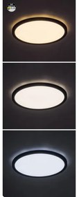 Rabalux 71096 - LED Stropné svietidlo GONZALO LED/24W/230V pr. 29 cm čierna