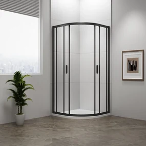 Polysan Polysan, EASY BLACK otočné sprchové dvere 880-1020mm, číre sklo, EL1715B