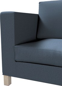 Poťah na sedačku Karlanda  (pre 3 osoby,nerozkladacia,krátky) farba produktu modrá látka zapletaná