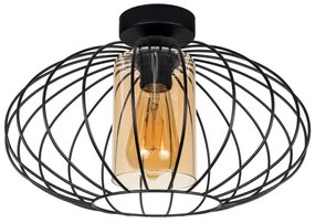 Prisadený luster CORRINI 1xE27/60W/230V pr. 34 cm čierna/béžová