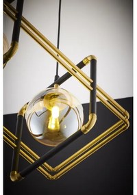 Jupiter 2026 - Luster na lanku FIORI 2xG9/10W/230V čierna/zlatá/béžová