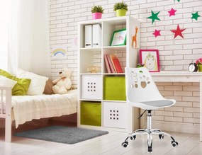 Bielošedá otočná stolička Grover