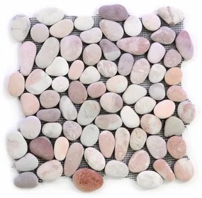 Divero Garth D00603 mozaika z prírodného kameňa riečne okruhliaky 30 x 30 cm béžová 1 m²