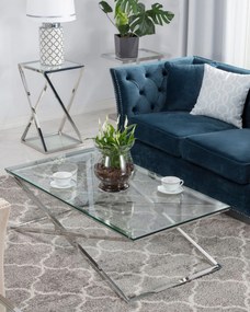 Lavička Flavio silver 130 x 70 x 41 cm
