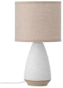 Biela/béžová stolová lampa s textilným tienidlom (výška 27,5 cm) Paprica – Bloomingville
