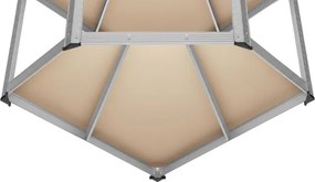 Rohový regál strieborný 180x70x40 cm