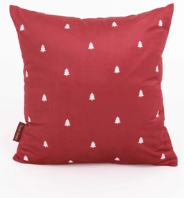 Vianočná obliečka na vankúš Velvet 40 × 40 cm -  Vianočná pohoda červená