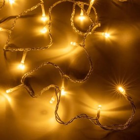 Sada vianočných LED reťazí, 100 LED, teplá biela, 2 ks