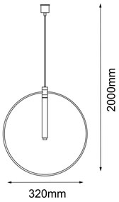 Amplex 8290 - Luster na lanku FARO 1xG9/10W/230V