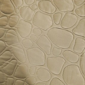 Béžová prikrývka na posteľ so vzorom STONE Rozmer: 200 x 220 cm
