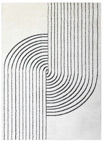 Dywany Łuszczów, Kusový koberec Mode 8587 geometric cream/black, 120x170, béžová, chodba / predsieň