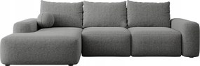 Rohová sedacia súprava Carlito (L) (sivá tmavá čierna)