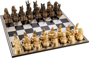 Luxusná šachová sada Chess Animals Gold & Bronze - 60 * 15 * 60 cm